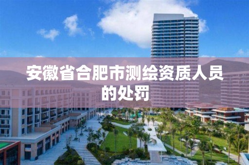 安徽省合肥市测绘资质人员的处罚