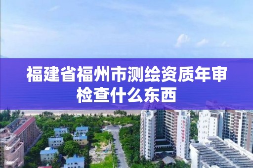 福建省福州市测绘资质年审检查什么东西