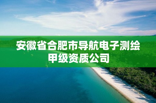 安徽省合肥市导航电子测绘甲级资质公司