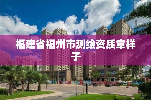 福建省福州市测绘资质章样子