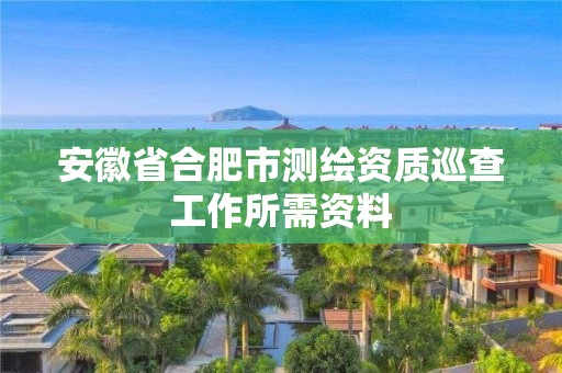 安徽省合肥市测绘资质巡查工作所需资料