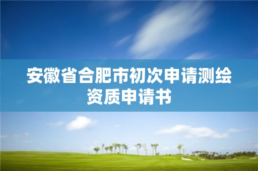 安徽省合肥市初次申请测绘资质申请书