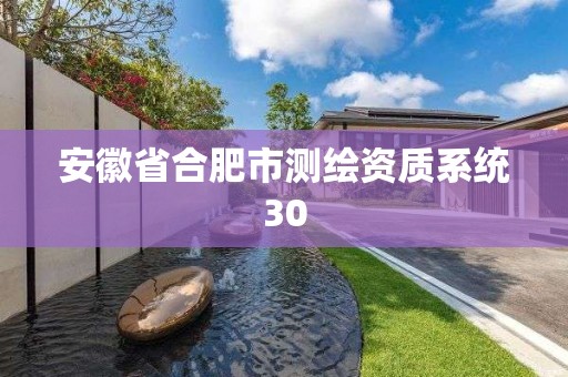 安徽省合肥市测绘资质系统30