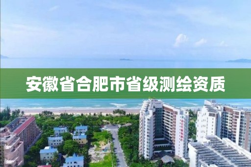 安徽省合肥市省级测绘资质