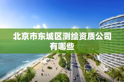 北京市东城区测绘资质公司有哪些