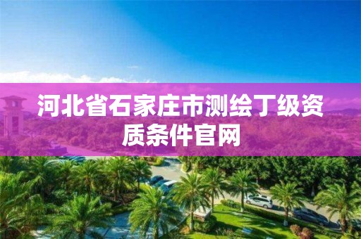 河北省石家庄市测绘丁级资质条件官网