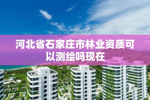 河北省石家庄市可以测绘吗现在