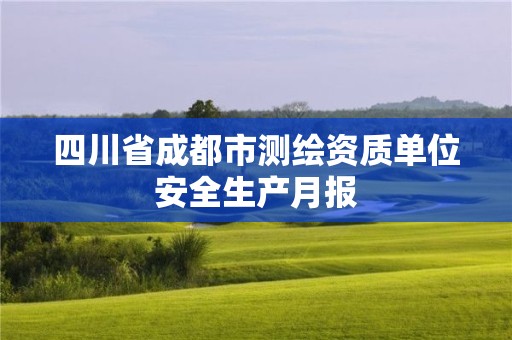 四川省成都市测绘资质单位安全生产月报