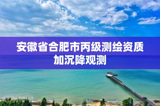 安徽省合肥市丙级测绘资质加沉降观测