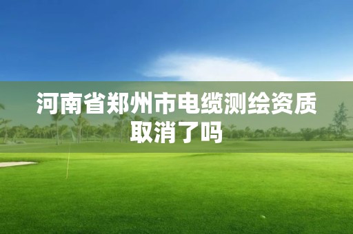 河南省郑州市电缆测绘资质取消了吗