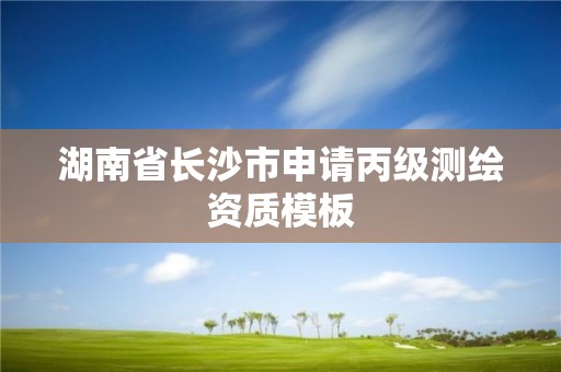 湖南省长沙市申请丙级测绘资质模板