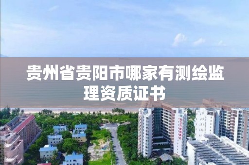 贵州省贵阳市哪家有测绘监理资质证书