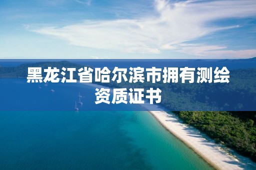 黑龙江省哈尔滨市拥有测绘资质证书