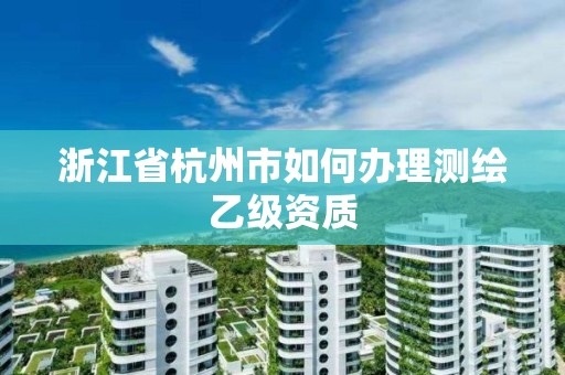 浙江省杭州市如何办理测绘乙级资质