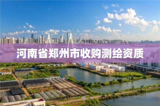 河南省郑州市收购测绘资质