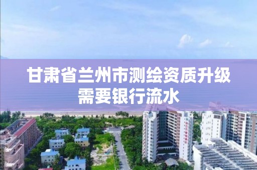 甘肃省兰州市测绘资质升级需要银行流水