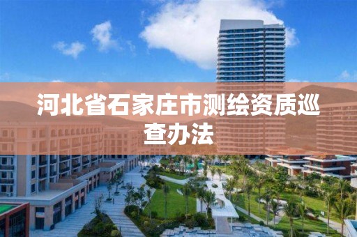 河北省石家庄市测绘资质巡查办法