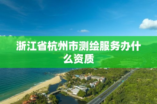 浙江省杭州市测绘服务办什么资质