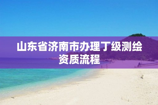 山东省济南市办理丁级测绘资质流程