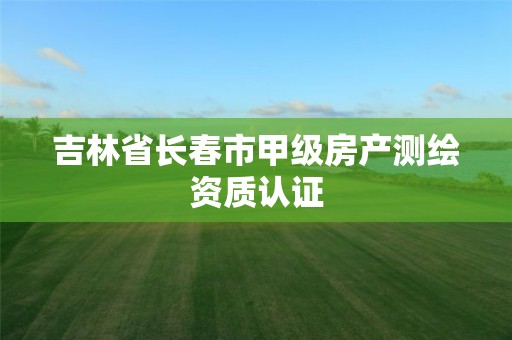 吉林省长春市甲级房产测绘资质认证