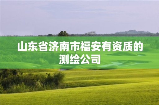 山东省济南市福安有资质的测绘公司