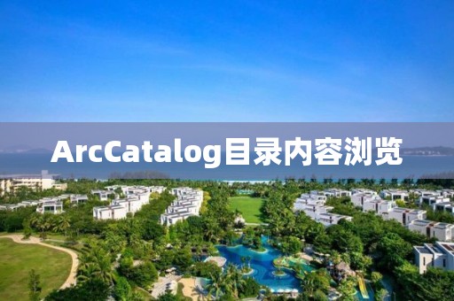 ArcCatalog目录内容浏览