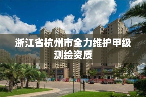 浙江省杭州市全力维护甲级测绘资质