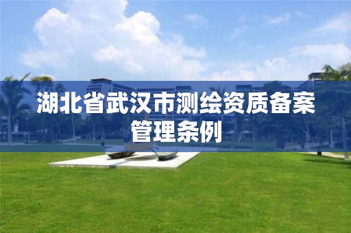 湖北省武汉市测绘资质备案管理条例