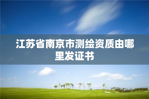 江苏省南京市测绘资质由哪里发证书