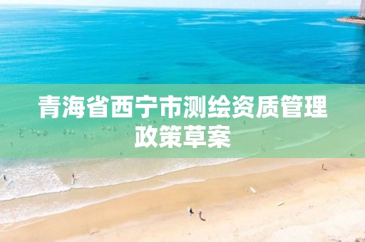 青海省西宁市测绘资质管理政策草案