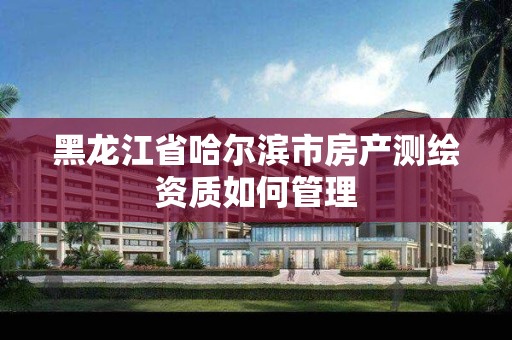 黑龙江省哈尔滨市房产测绘资质如何管理