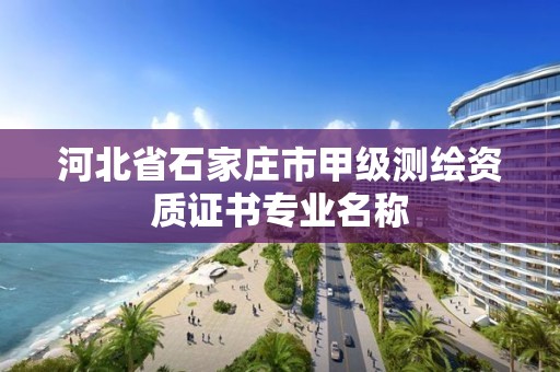 河北省石家庄市甲级测绘资质证书专业名称