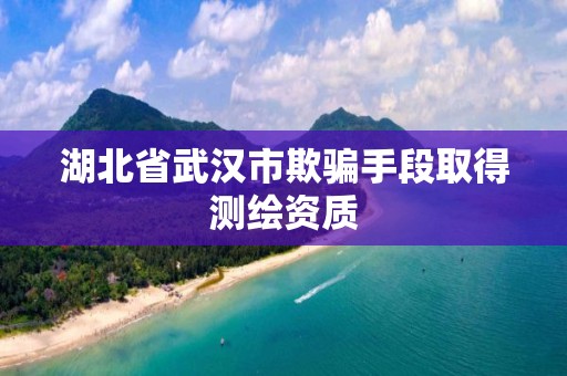 湖北省武汉市欺骗手段取得测绘资质