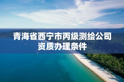 青海省西宁市丙级测绘公司资质办理条件