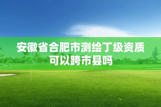 安徽省合肥市测绘丁级资质可以跨市县吗