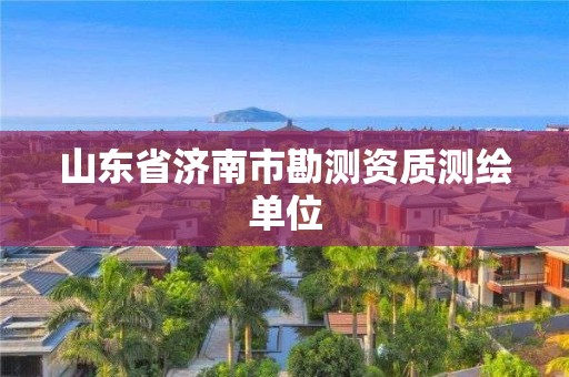 山东省济南市勘测资质测绘单位