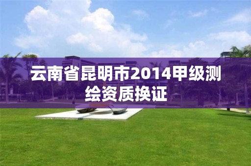 云南省昆明市2014甲级测绘资质换证