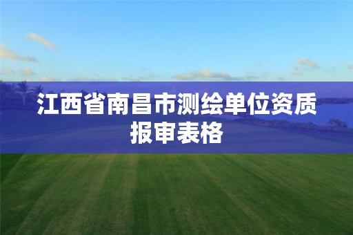 江西省南昌市测绘单位资质报审表格