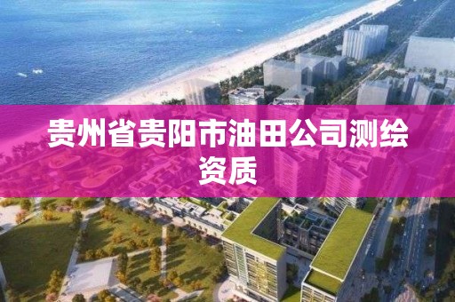 贵州省贵阳市油田公司测绘资质