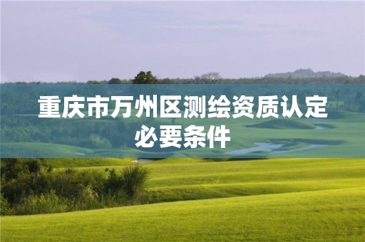 重庆市万州区测绘资质认定必要条件