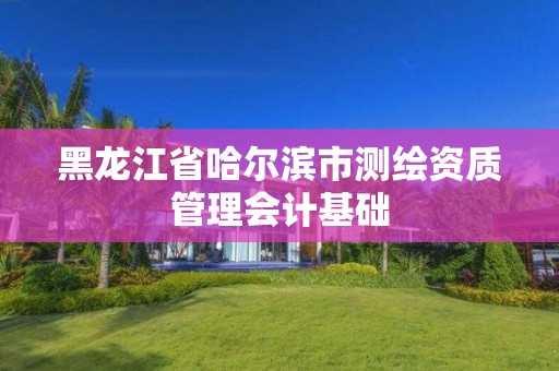 黑龙江省哈尔滨市测绘资质管理会计基础