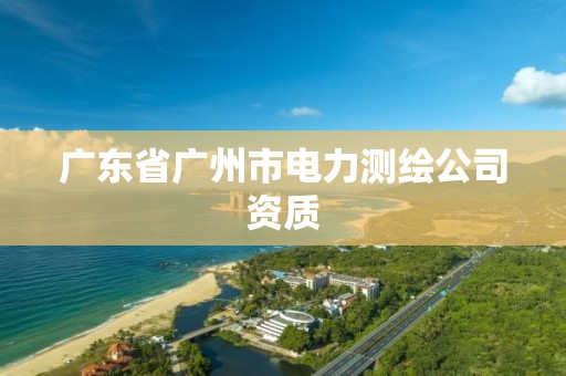 广东省广州市电力测绘公司资质