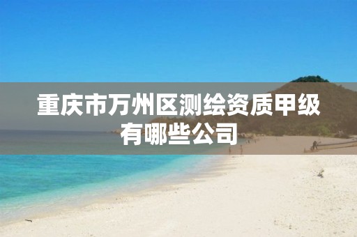 重庆市万州区测绘资质甲级有哪些公司