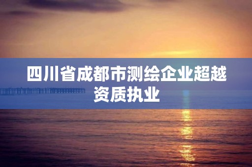 四川省成都市测绘企业超越资质执业