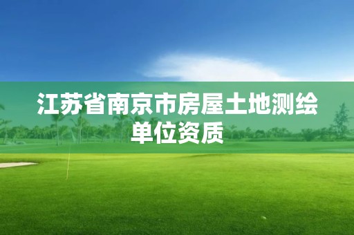 江苏省南京市房屋土地测绘单位资质