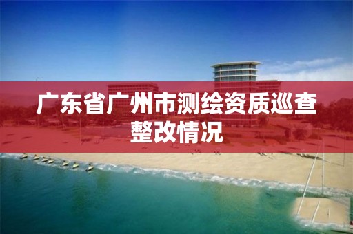 广东省广州市测绘资质巡查整改情况