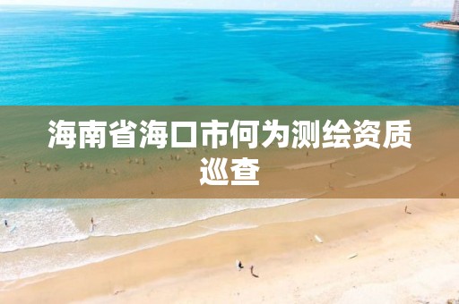 海南省海口市何为测绘资质巡查