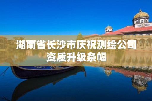 湖南省长沙市庆祝测绘公司资质升级条幅