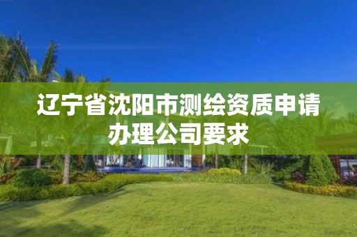 辽宁省沈阳市测绘资质申请办理公司要求