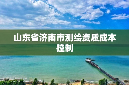 山东省济南市测绘资质成本控制